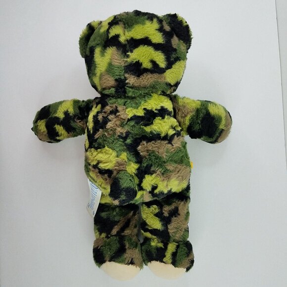 Build a Bear Camouflage Army Military Teddy Bear Plush Green Brown 16" BABW - Picture 4 of 10